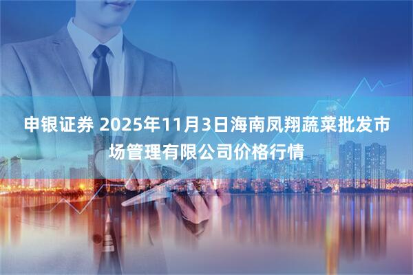 申银证券 2025年11月3日海南凤翔蔬菜批发市场管理有限公司价格行情
