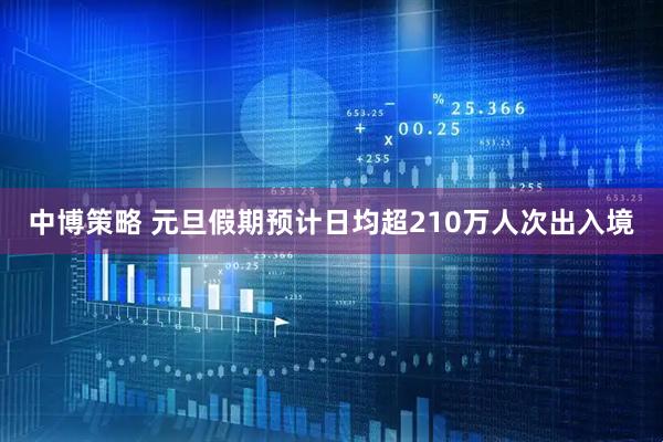 中博策略 元旦假期预计日均超210万人次出入境